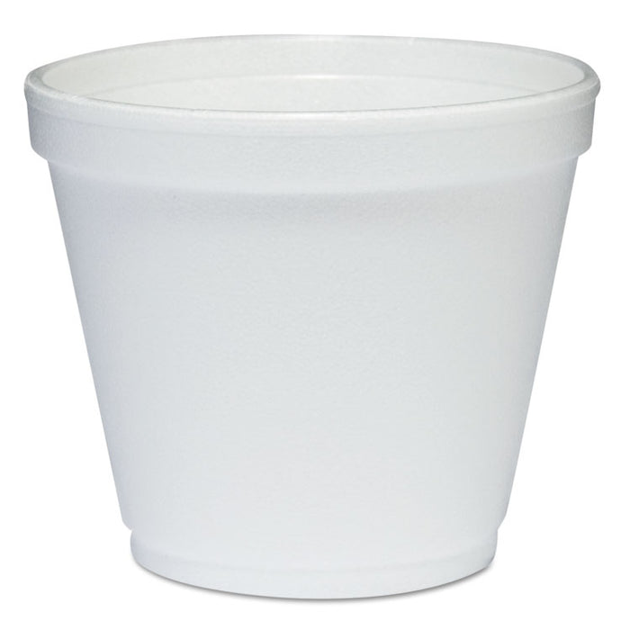 Food Containers, Foam, 8oz, White, 1000/Carton
