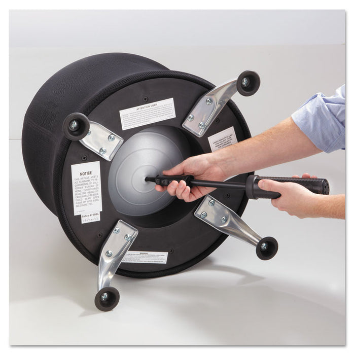 Zenergy Ball Chair, Black Seat/Black Back, Silver Base