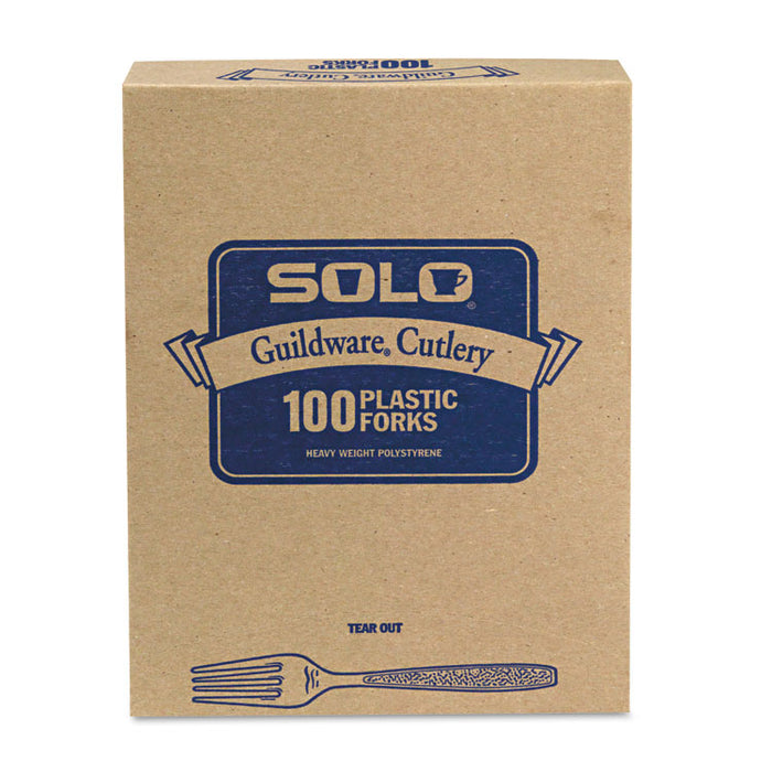 Sweetheart Guildware Polystyrene Forks, Champagne, 100/Box, 10 Boxes/Carton