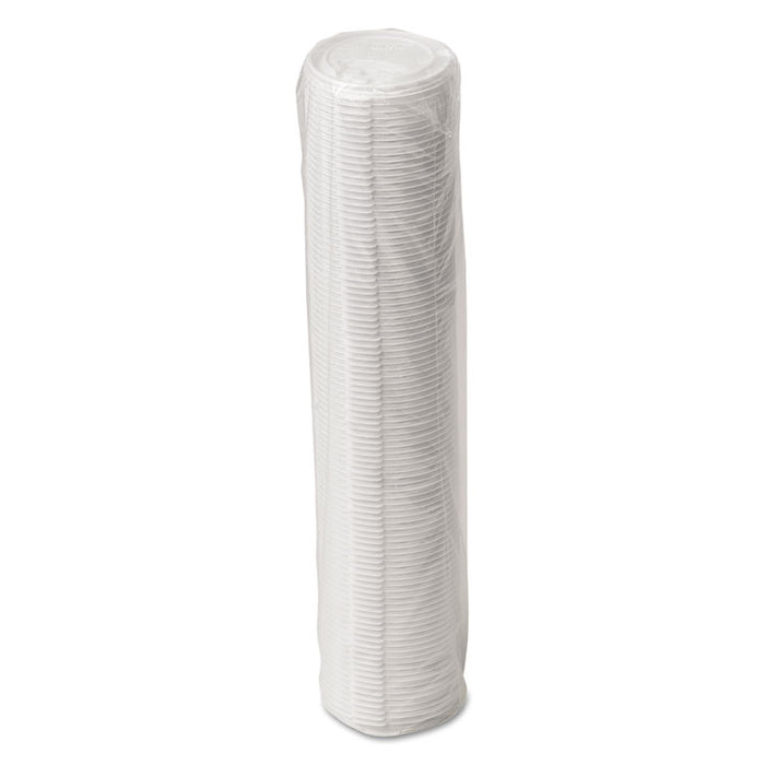 Plastic Lids for Hot Drink Cups, 10oz, White, 1000/Carton
