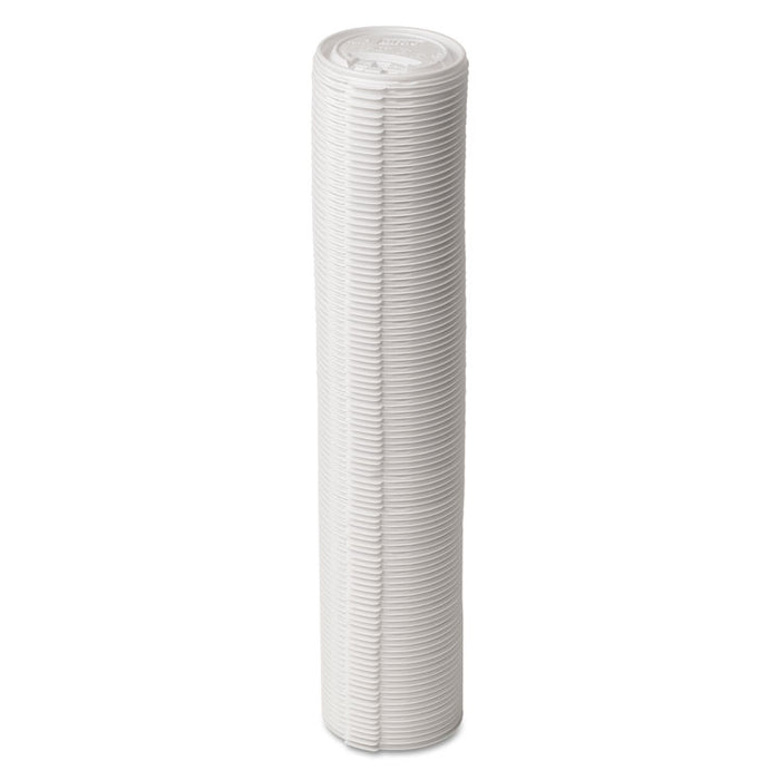 Plastic Lids for Hot Drink Cups, 10oz, White, 1000/Carton