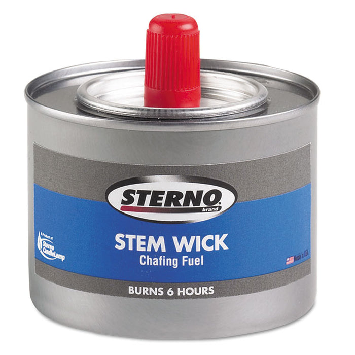 Chafing Fuel Can With Stem Wick, Methanol,1.89g, Six-Hour Burn, 24/Carton