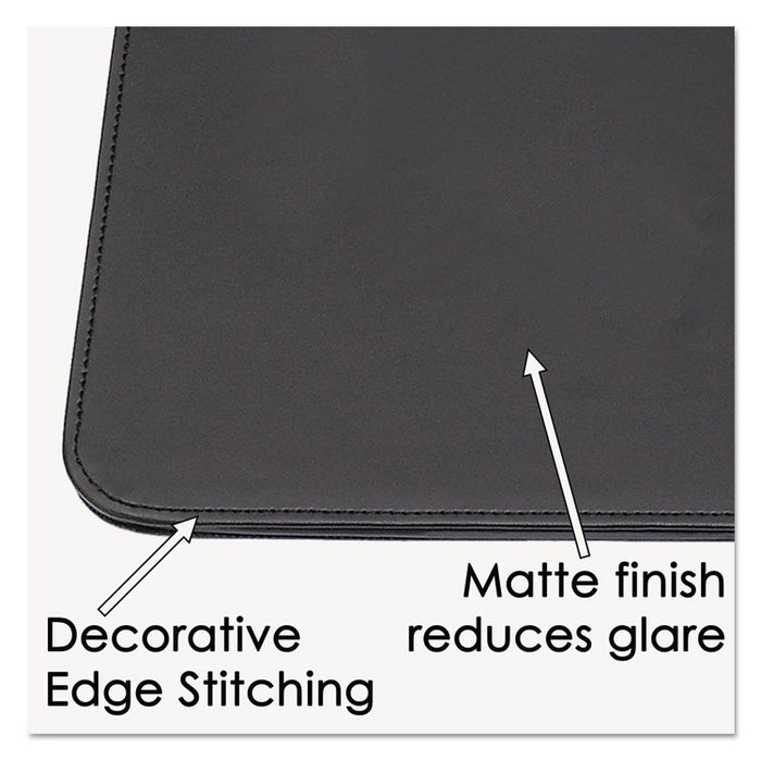 Sagamore Desk Pad w/Decorative Stitching, 36 x 20, Black