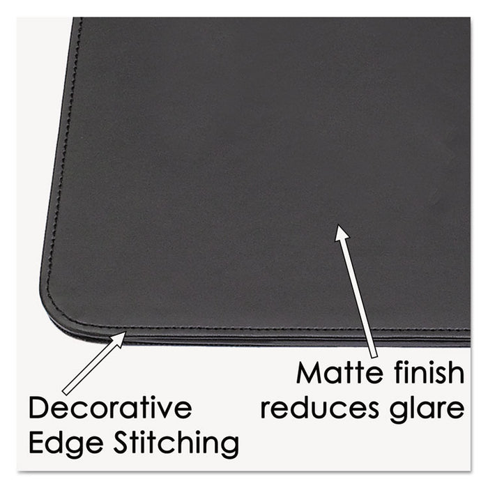 Sagamore Desk Pad w/Decorative Stitching, 38 x 24, Black
