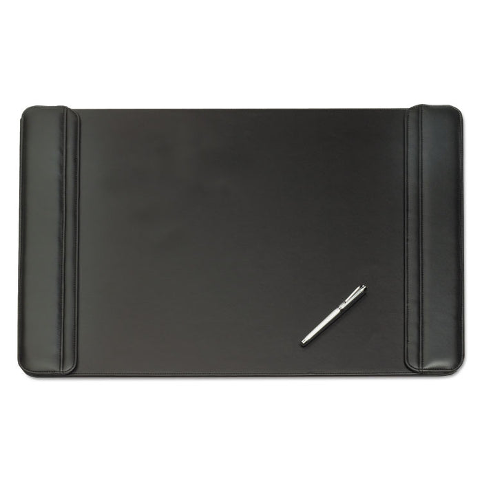 Sagamore Desk Pad w/Flip-Open Side Panels, 38 x 24, Black