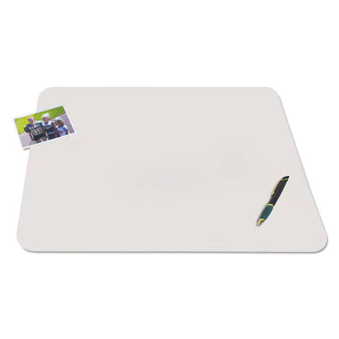 KrystalView Desk Pad with Antimicrobial Protection, Matte Finish, 36 x 20, Clear