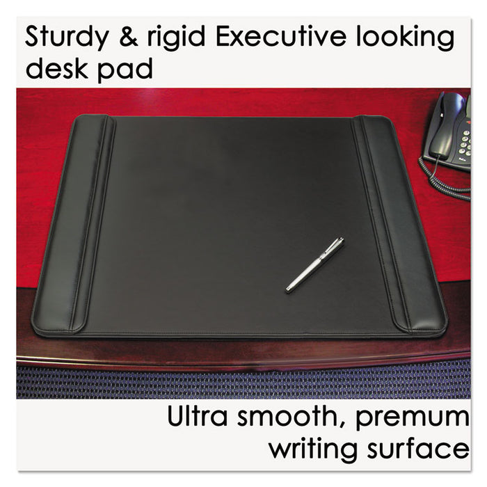 Sagamore Desk Pad w/Flip-Open Side Panels, 38 x 24, Black