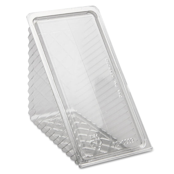 Hinged Lid Sandwich Wedges, Plastic, Clear, 6 1/2 x 3 x 3 1/4, 85/PK, 3 PK/CT