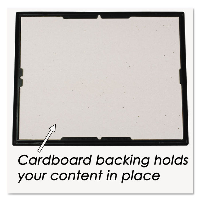 EZ Mount Document Frame/Accent, Plastic Face, 8 x 10, Black/Gold