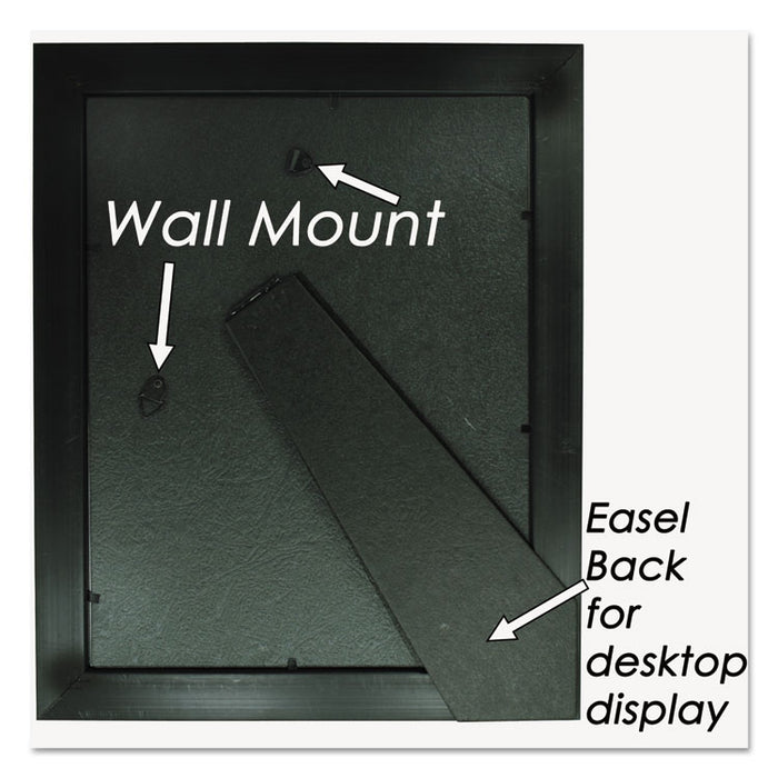 Executive Document Frame, Plastic, 8 x 10, Black/Mahogany