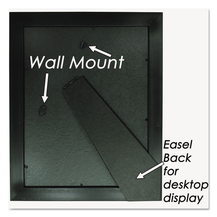 Executive Document Frame, Plastic, 11 x 14, Black/Mahogany