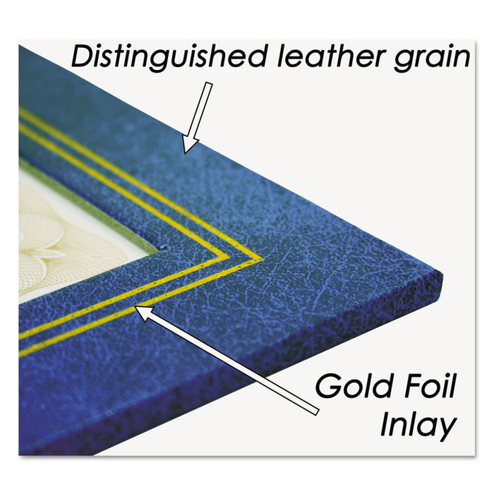 Leatherette Document Frame, 8.5 x 11, Blue, Pack of Two