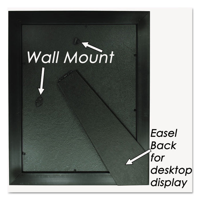 Executive Document Frame, Plastic, 8-1/2 x 11, Black/Mahogany