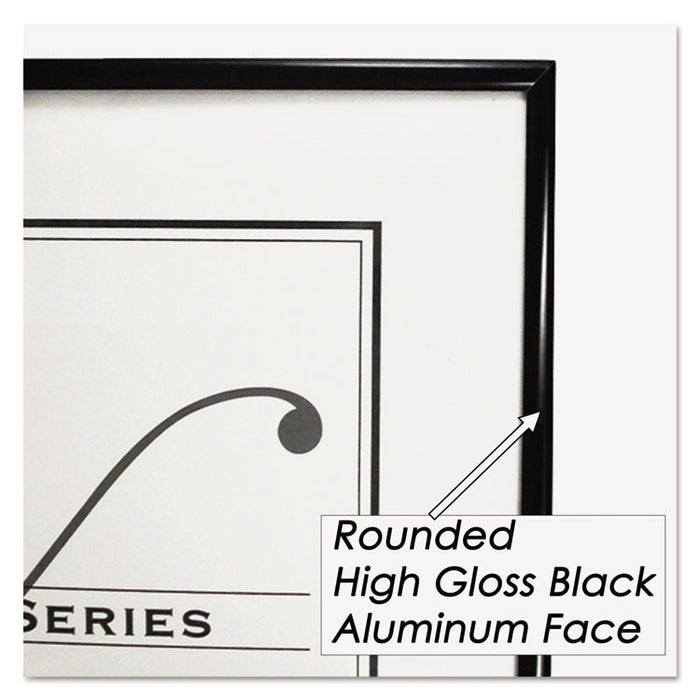Metal Poster Frame, Plastic Face, 18 x 24, Black