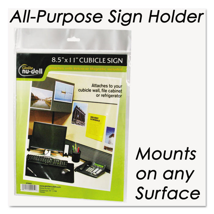 Clear Plastic Sign Holder, All-Purpose, 8.5 x 11