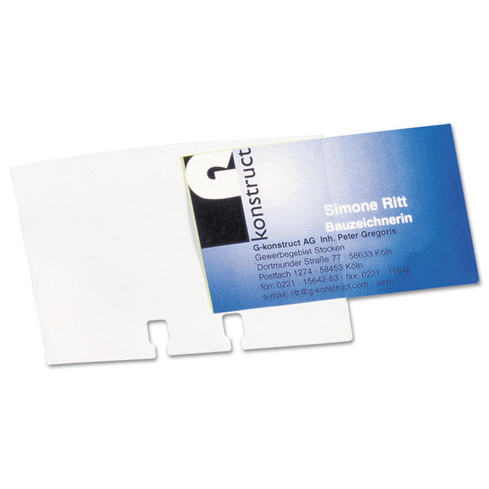 VISIFIX Double-Sided Business Card Sleeves, 40/Pack