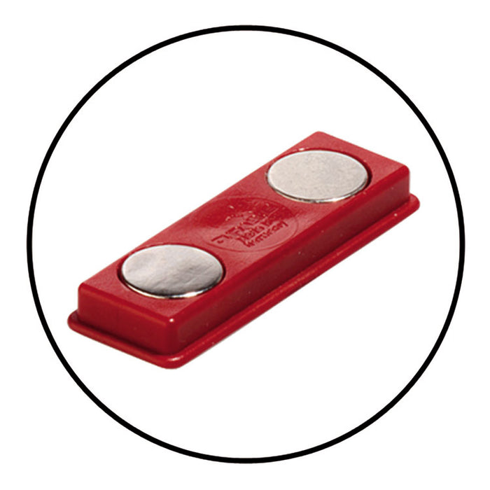 Click-Fold Convex Name Badge Holder, Double Magnets, 3 3/4 x 2 1/4, Clear, 10/Pk