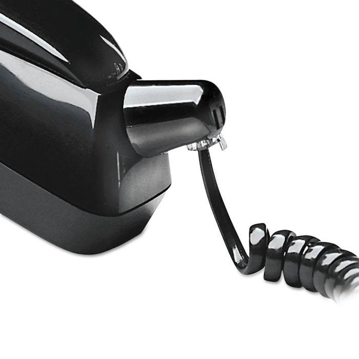 Twisstop Detangler with Coiled, 25-Foot Phone Cord, Black