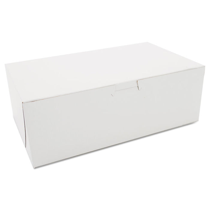 Non-Window Bakery Boxes, 10 x 6 x 3.5, White, Paper, 250/Bundle
