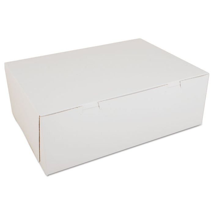 Non-Window Bakery Boxes, 14.5 x 10.5 x 5, White, Paper, 100/Carton