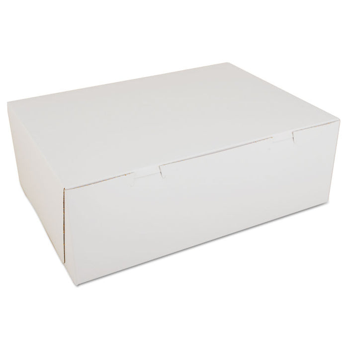 Non-Window Bakery Boxes, 14.5 x 10.5 x 5, White, Paper, 100/Carton