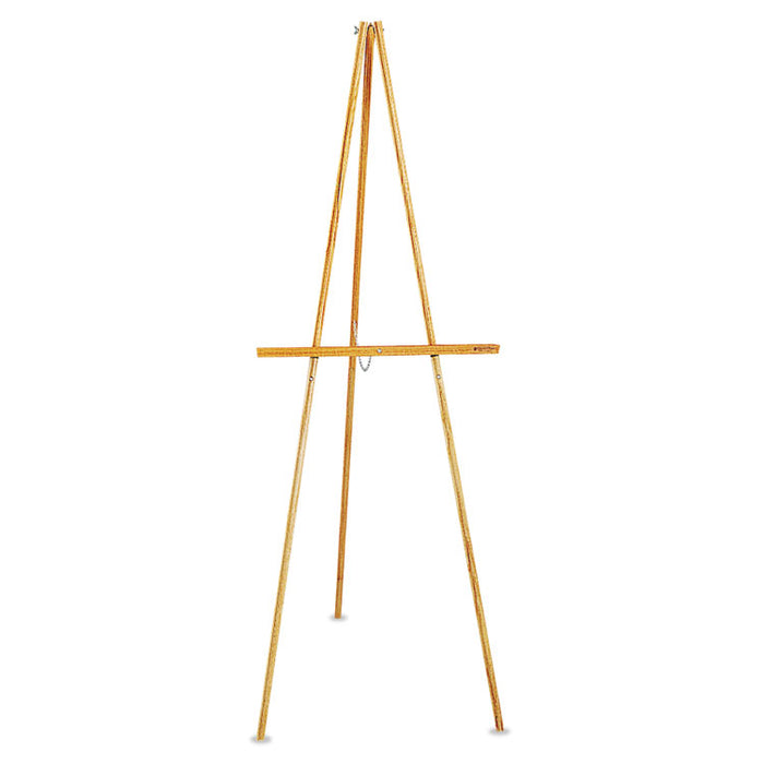 Lightweight Tripod Floor Easel, 64" High, Natural Oak