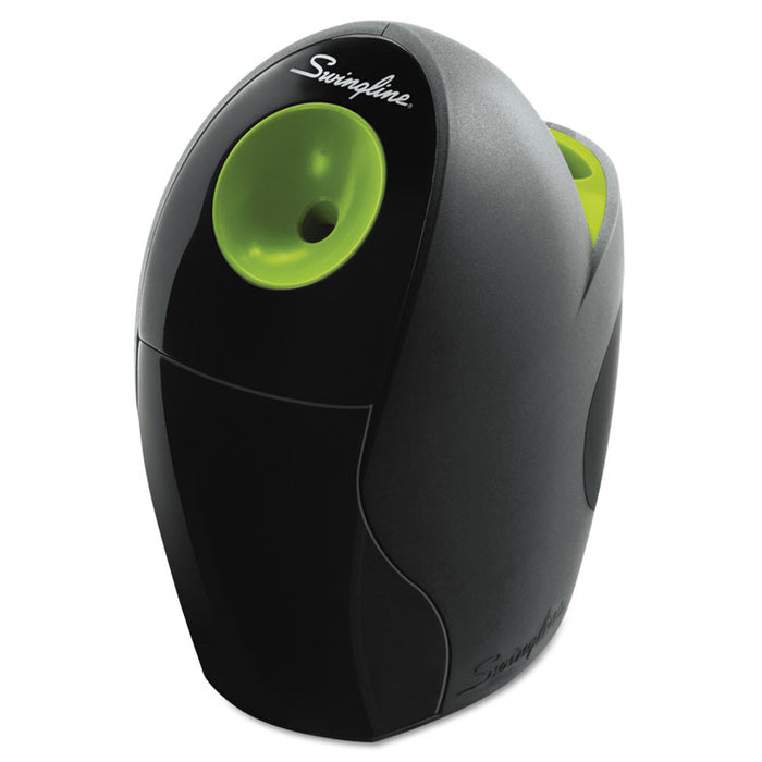 Personal Electric Pencil Sharpener, AC-Powered, 4.4" x 7.2" x 6.6", Graphite/Green