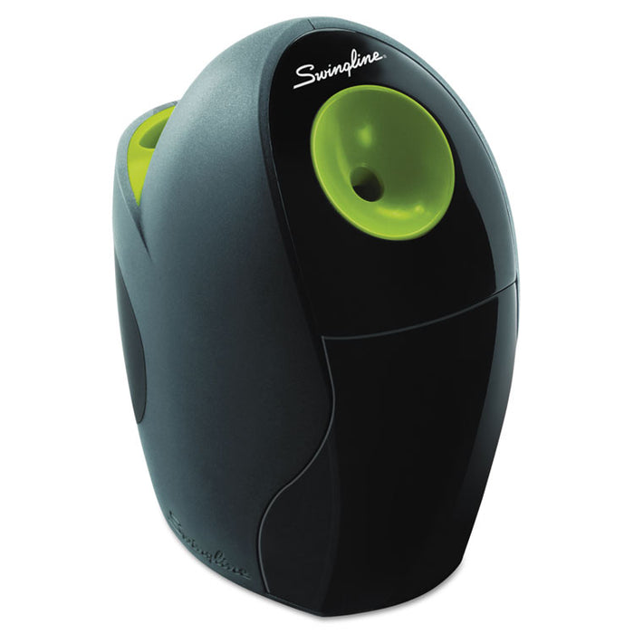 Personal Electric Pencil Sharpener, AC-Powered, 4.4" x 7.2" x 6.6", Graphite/Green