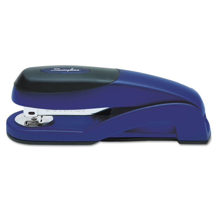 Optima Full Strip Desk Stapler, 25-Sheet Capacity, Metallic Blue