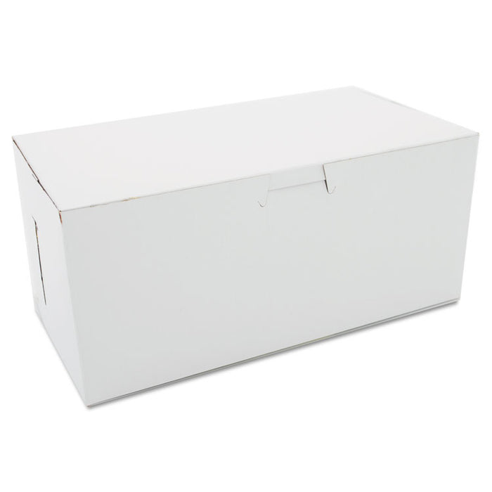 Non-Window Bakery Boxes, 9 x 5 x 4, White, Paper, 250/Carton