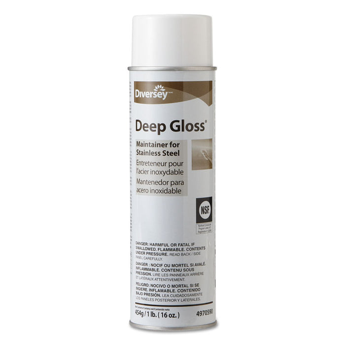 Deep Gloss Stainless Steel Maintainer, 16 oz Aerosol Spray, 12/Carton