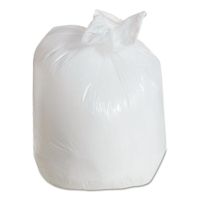 Low Density Can Liners, 33 gal, 0.8 mil, 33" x 39", White, 150/Carton
