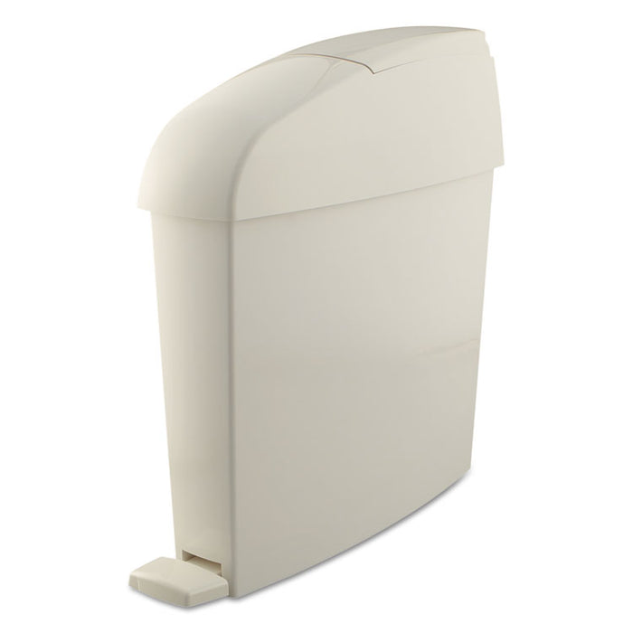 Sanitary Bin, Rectangular, Plastic, 3 gal, White
