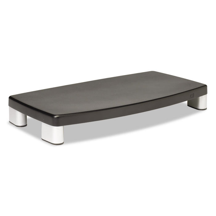 Extra-Wide Adjustable Monitor Stand, 20" x 12" x 1" to 5.78", Silver/Black, Supports 40 lbs
