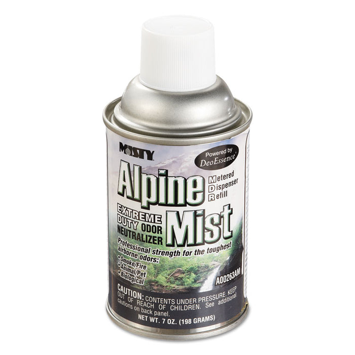 Metered Odor Neutralizer Refills, Alpine Mist, 7 oz Aerosol Spray, 12/Carton