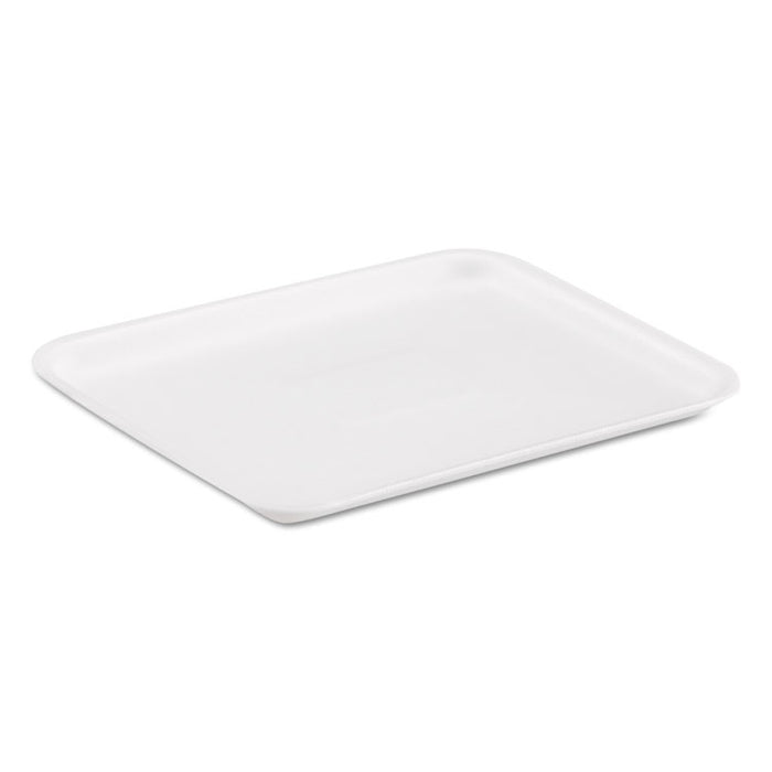 Supermarket Trays, White, Foam, 8 1/4 x 1/2 x 10 1/4, 500/Carton