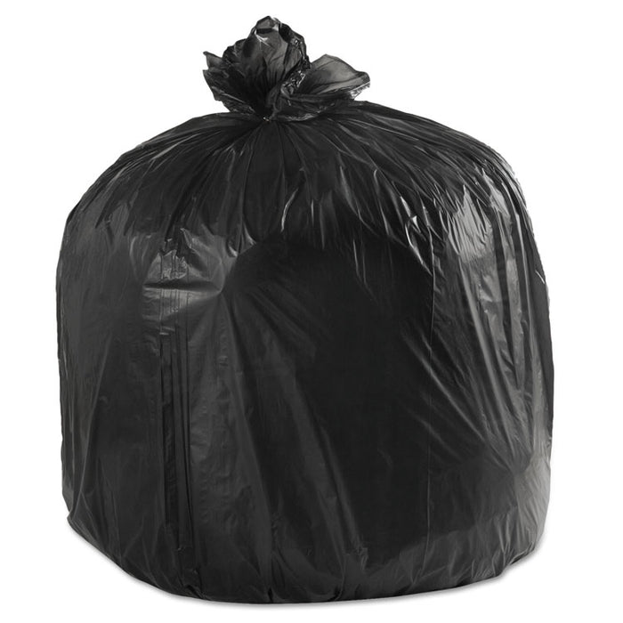 Low-Density Waste Can Liners, 45 gal, 0.6 mil, 40" x 46", Black, 100/Carton