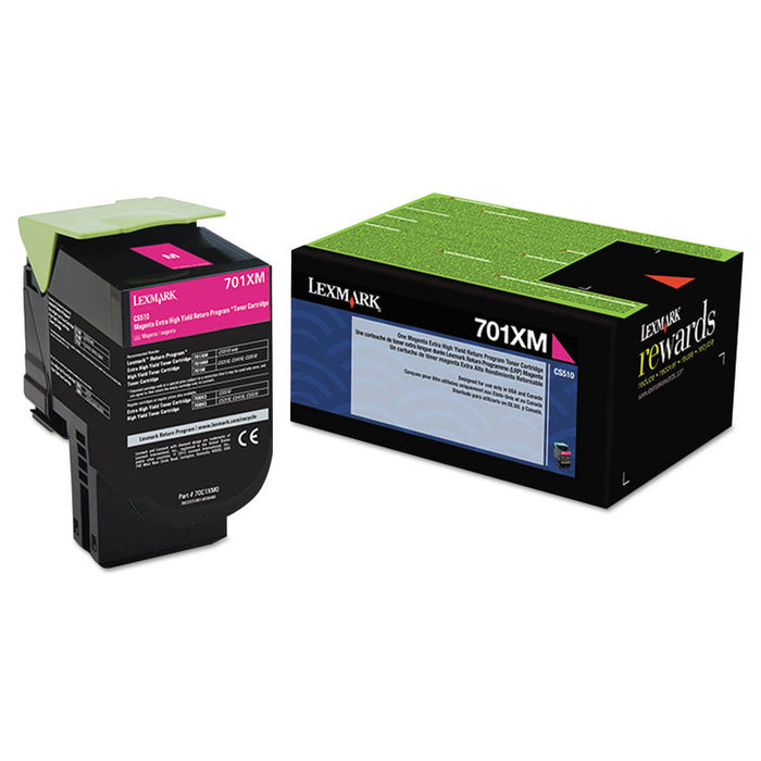 70C1XM0 Return Program Extra High-Yield Toner, 4000 Page-Yield, Magenta