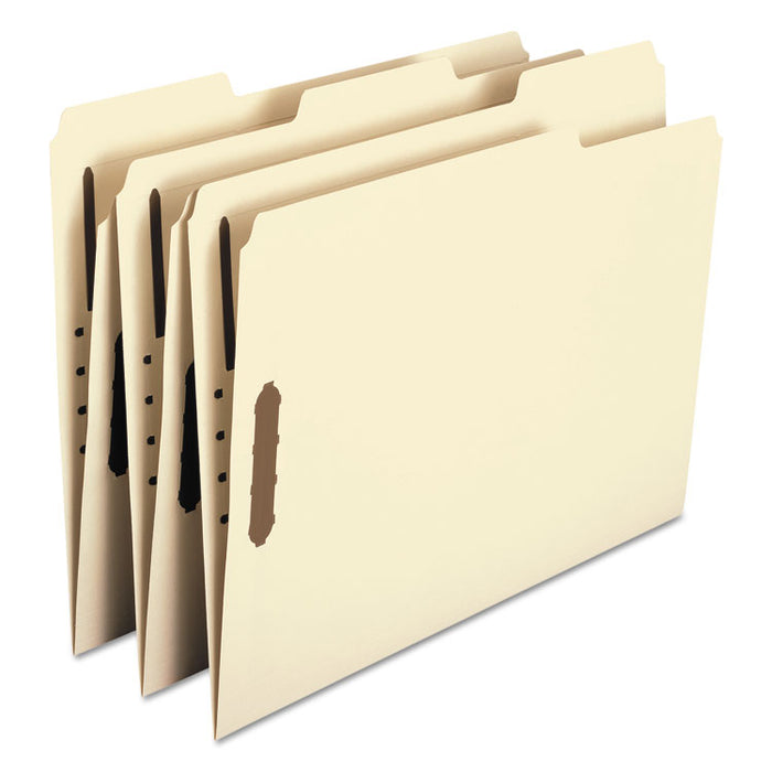 Top Tab 2-Fastener Folders, 1/3-Cut Tabs, Letter Size, 11 pt. Manila, 50/Box