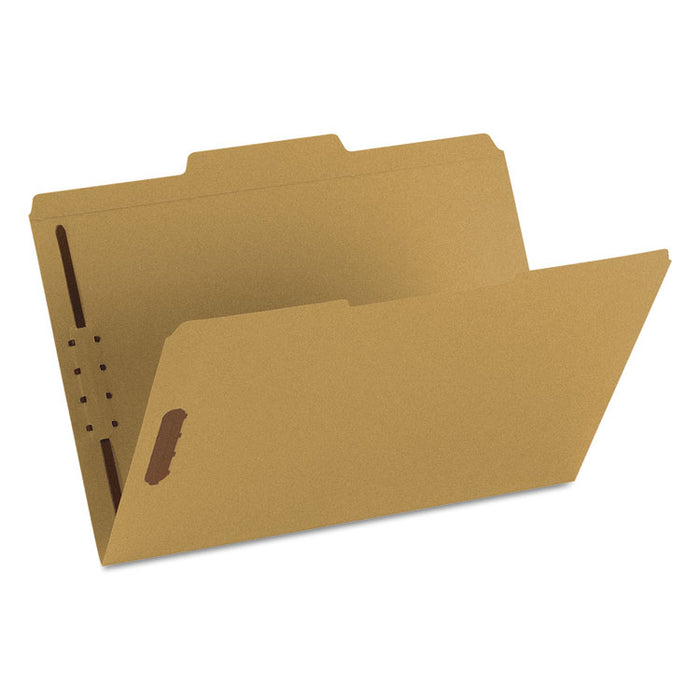 Top Tab Fastener Folders, 1/3-Cut Tabs: Assorted, 2 Fasteners, Legal Size, 11-pt Kraft Exterior, 50/Box