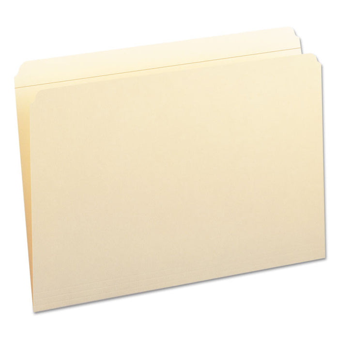 Top Tab Fastener Folders, Straight Tab, 1 Fastener, Legal Size, 11-pt Manila Exterior, 50/Box
