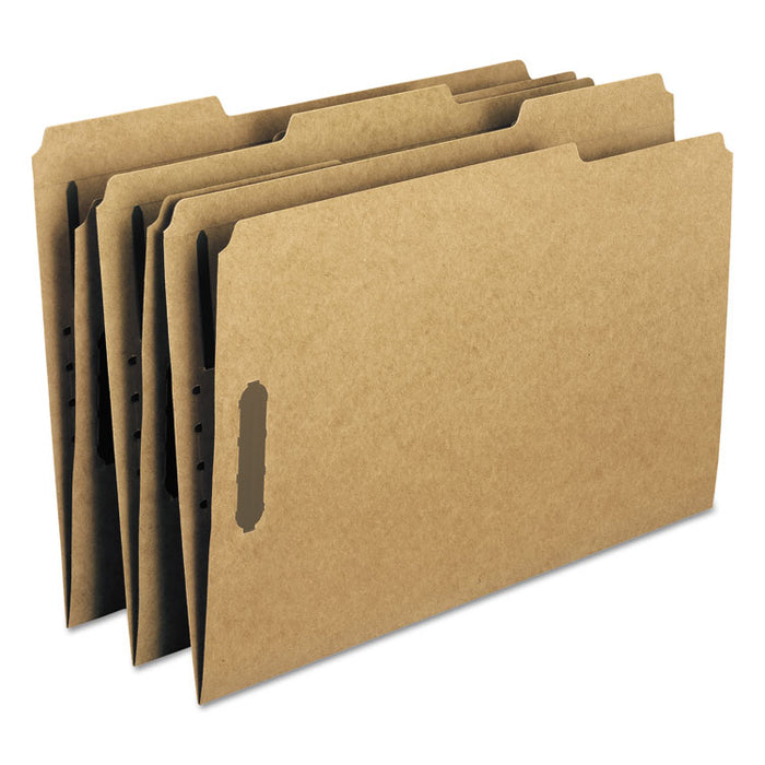 Top Tab Fastener Folders, 1/3-Cut Tabs: Assorted, 2 Fasteners, Legal Size, 11-pt Kraft Exterior, 50/Box