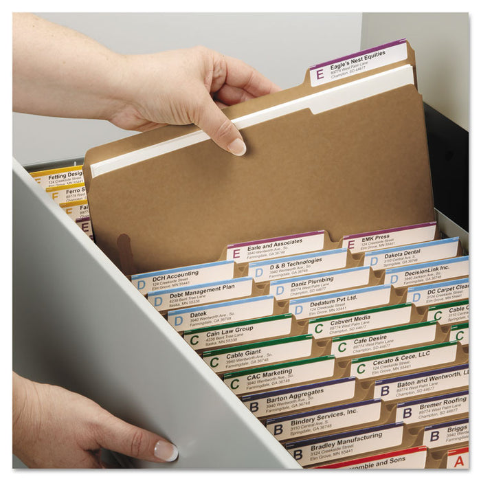 Top Tab Fastener Folders, 1/3-Cut Tabs: Assorted, 2 Fasteners, Legal Size, 11-pt Kraft Exterior, 50/Box