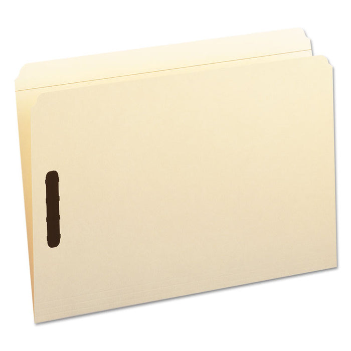 Top Tab Fastener Folders, Straight Tab, 2 Fasteners, Legal Size, 11-pt Manila Exterior, 50/Box