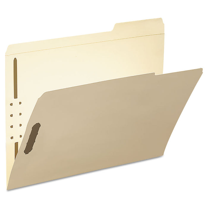 Top Tab 2-Fastener Folders, 1/3-Cut Tabs, Right Position, Letter Size, 11 pt. Manila, 50/Box