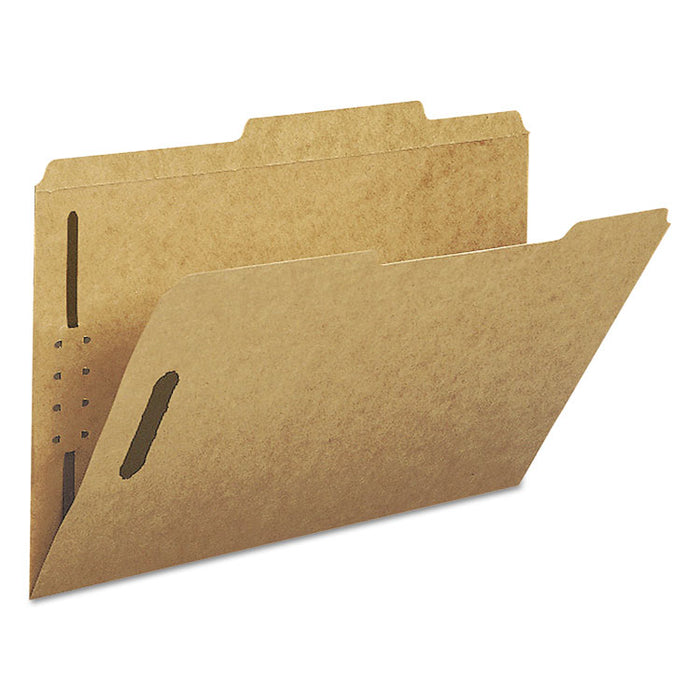 Top Tab Fastener Folders, Guide-Height 2/5-Cut Tabs: Right of Center, 2 Fasteners, Legal Size, 17-pt Kraft Exterior, 50/Box