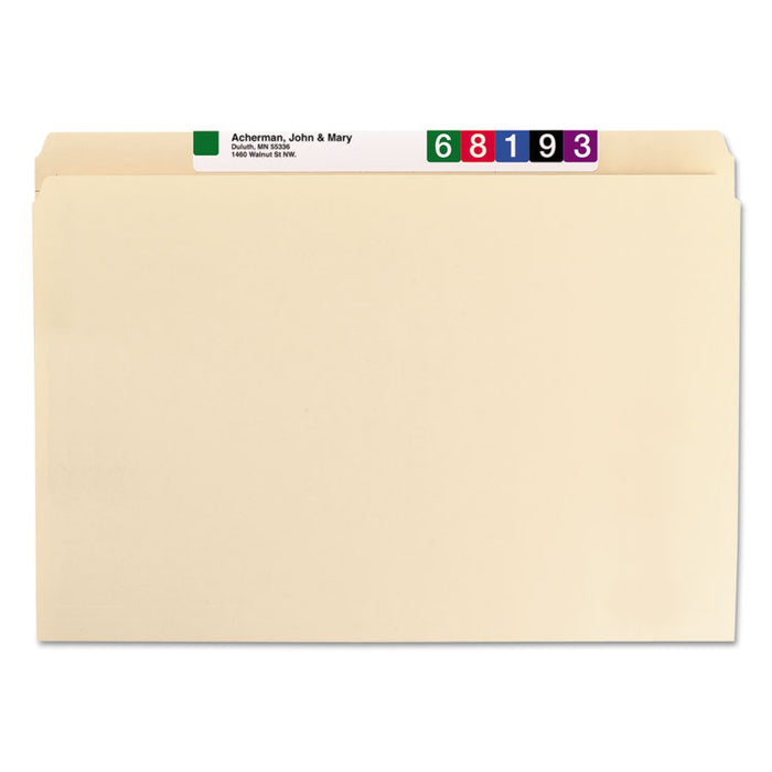 Top Tab Fastener Folders, Straight Tab, 1 Fastener, Legal Size, 11-pt Manila Exterior, 50/Box
