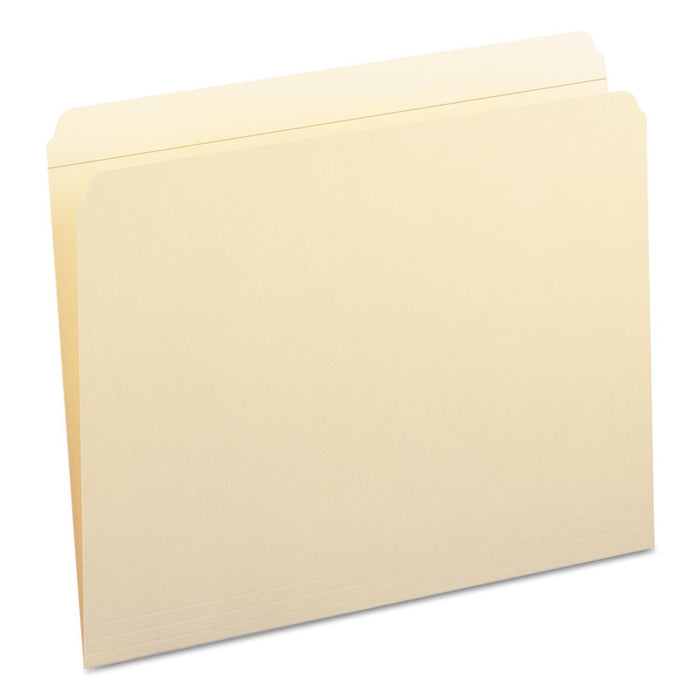 Top Tab 1-Fastener Folders, Straight Tab, Letter Size, 11 pt. Manila, 50/Box