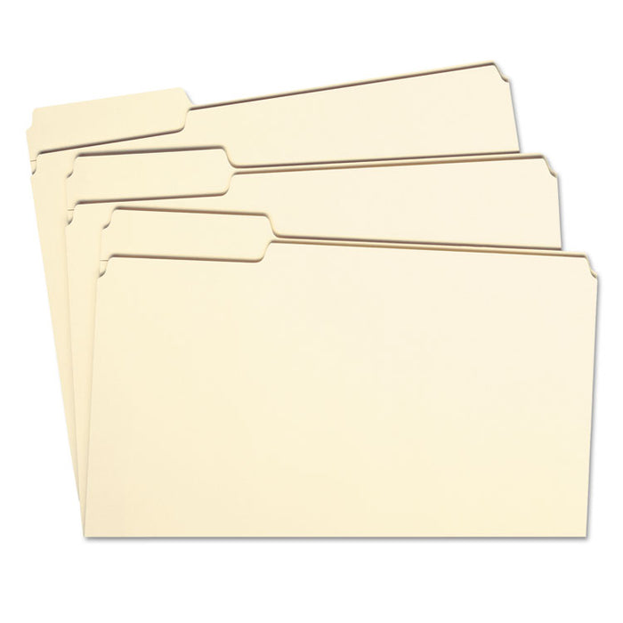 Manila File Folders, 1/3-Cut Tabs: Left Position, Letter Size, 0.75" Expansion, Manila, 100/Box