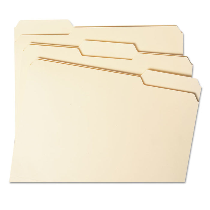 Expandable Heavyweight File Folders, 1/3-Cut Tabs, Letter Size, Manila, 50/Box